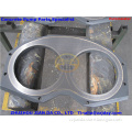 wearing inserts and cutting ring in hardfacing type
